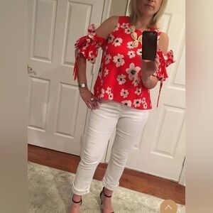 Sachin & Babi
Red Floral Etta Top size XS EUC